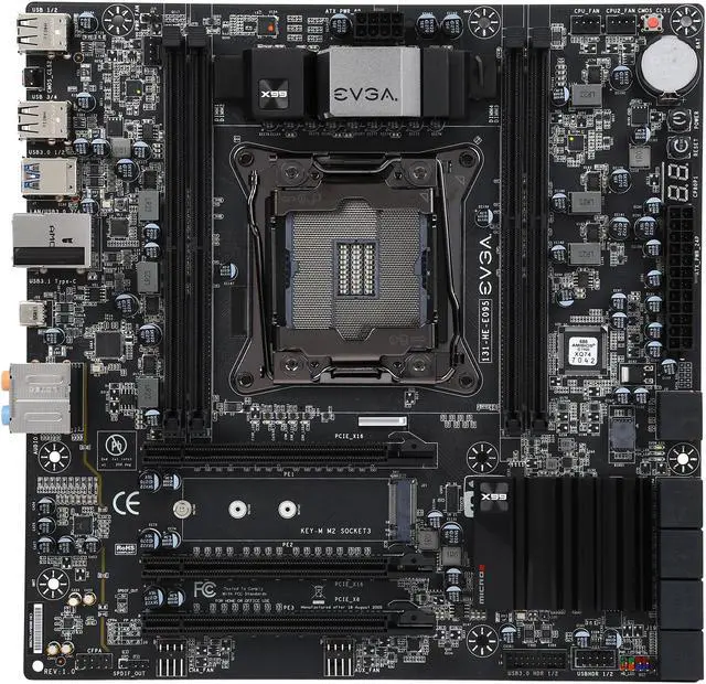 Alt view image 3 of 5 - EVGA X99 Micro2 131-HE-E095-KR LGA 2011-v3 Intel X99 USB 3.1 USB 3.0 Micro ATX Intel Motherboard