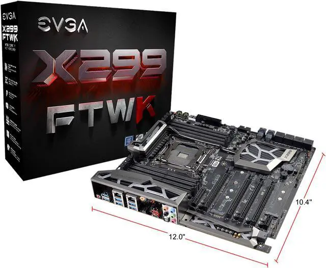 Alt view image 9 of 10 - EVGA X299 FTW K, 142-SX-E297-KR, LGA 2066, Intel X299, SATA 6Gb/s, USB 3.1, USB 3.0, EATX, Intel Motherboard