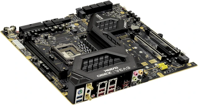 Alt view image 2 of 9 - EVGA Z390 DARK, 131-CS-E399-KR, LGA 1151, Intel Z390, SATA 6Gb/s, USB 3.1, M.2, U.2, EATX, Intel Motherboard