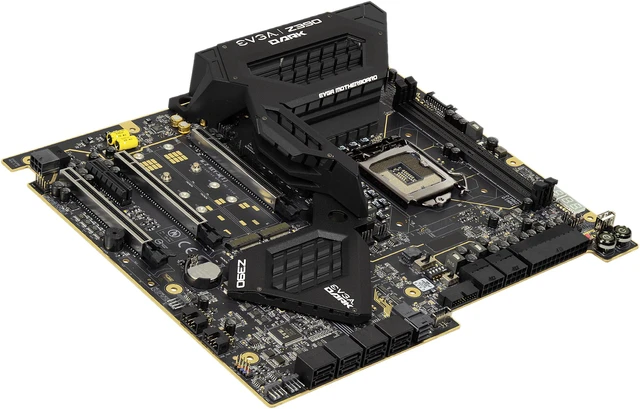Alt view image 3 of 9 - EVGA Z390 DARK, 131-CS-E399-KR, LGA 1151, Intel Z390, SATA 6Gb/s, USB 3.1, M.2, U.2, EATX, Intel Motherboard
