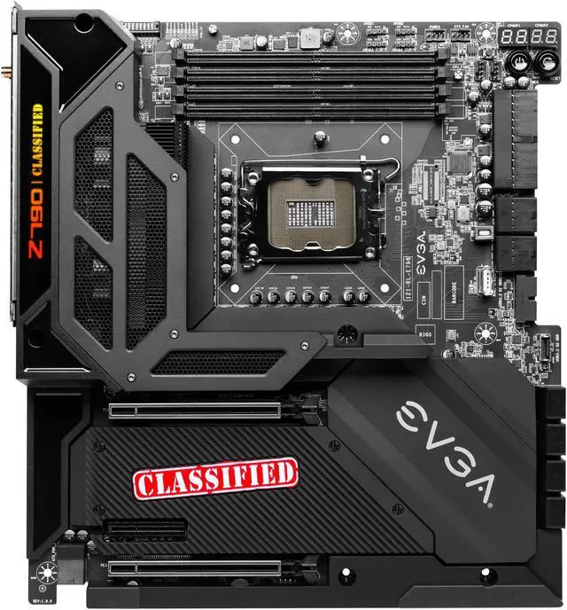 Alt view image 3 of 8 - EVGA Z790 CLASSIFIED, 121-RL-E798-KR, LGA 1700, Intel Z790, PCIe Gen5, SATA 6Gb/s, 10Gb/s LAN, WiFi6E/BT5.2, USB4, M.2, EATX, Intel Motherboard