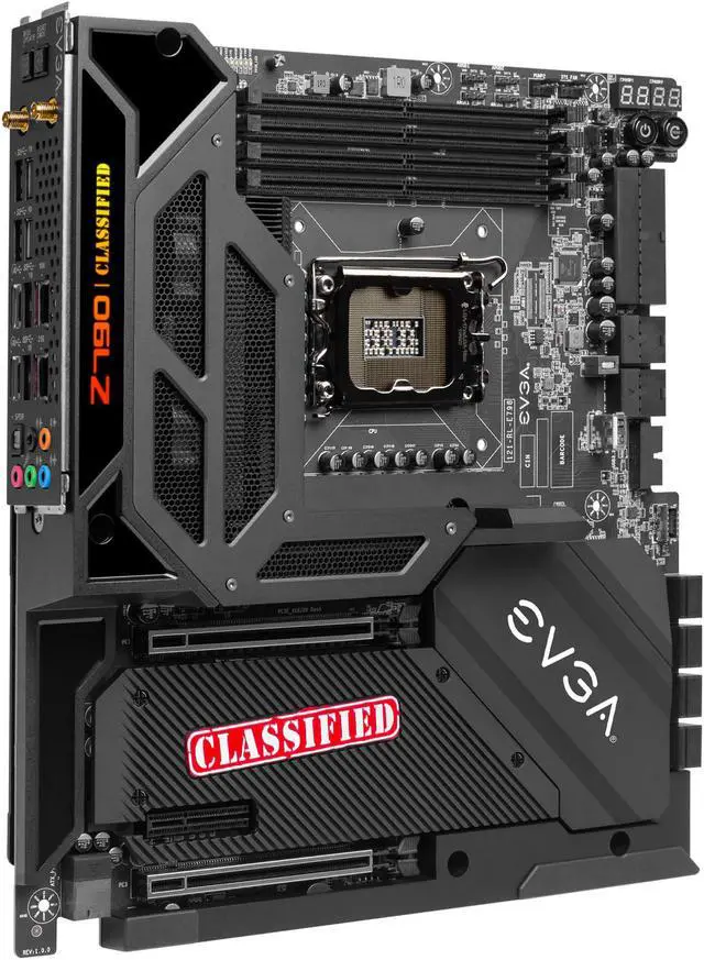 Alt view image 4 of 8 - EVGA Z790 CLASSIFIED, 121-RL-E798-KR, LGA 1700, Intel Z790, PCIe Gen5, SATA 6Gb/s, 10Gb/s LAN, WiFi6E/BT5.2, USB4, M.2, EATX, Intel Motherboard