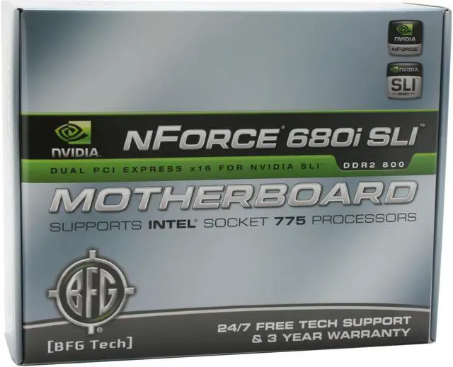 Alt view image 7 of 7 - BFG Tech BFG680i SLi LGA 775 NVIDIA nForce 680i SLI ATX Intel Motherboard