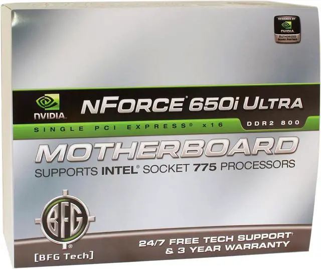 Alt view image 7 of 7 - BFG Tech BFGRINF650iU LGA 775 NVIDIA nForce 650i Ultra ATX Intel Motherboard