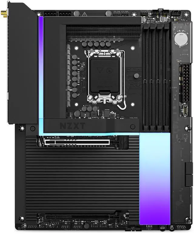 Alt view image 2 of 9 - NZXT N9 Z890 - Intel Z890 LGA 1851 ATX Gaming Motherboard for Core Ultra (Series 2) - 20+1+1, DDR5, 5x M.2, PCIe 5.0, Wi-Fi 7, 5GbE, Thunderbolt 4 - RGB, Full-Metal Cover - Black