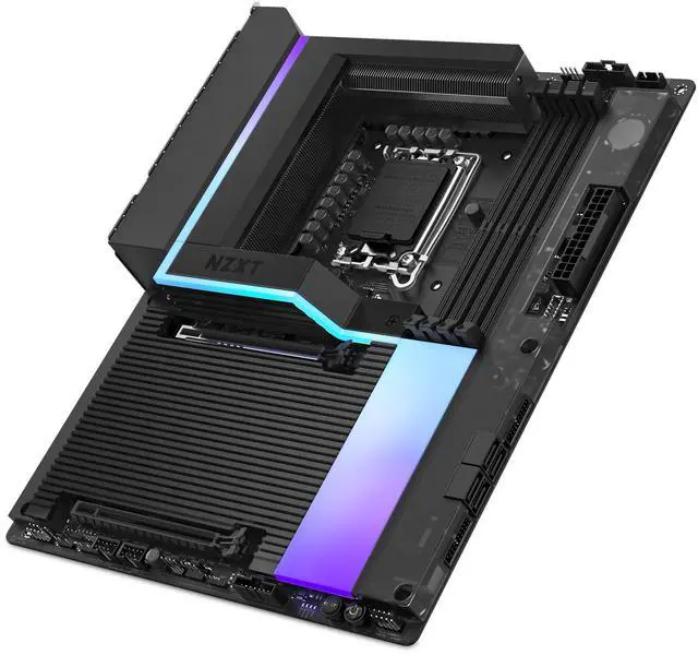 Alt view image 3 of 9 - NZXT N9 Z890 - Intel Z890 LGA 1851 ATX Gaming Motherboard for Core Ultra (Series 2) - 20+1+1, DDR5, 5x M.2, PCIe 5.0, Wi-Fi 7, 5GbE, Thunderbolt 4 - RGB, Full-Metal Cover - Black