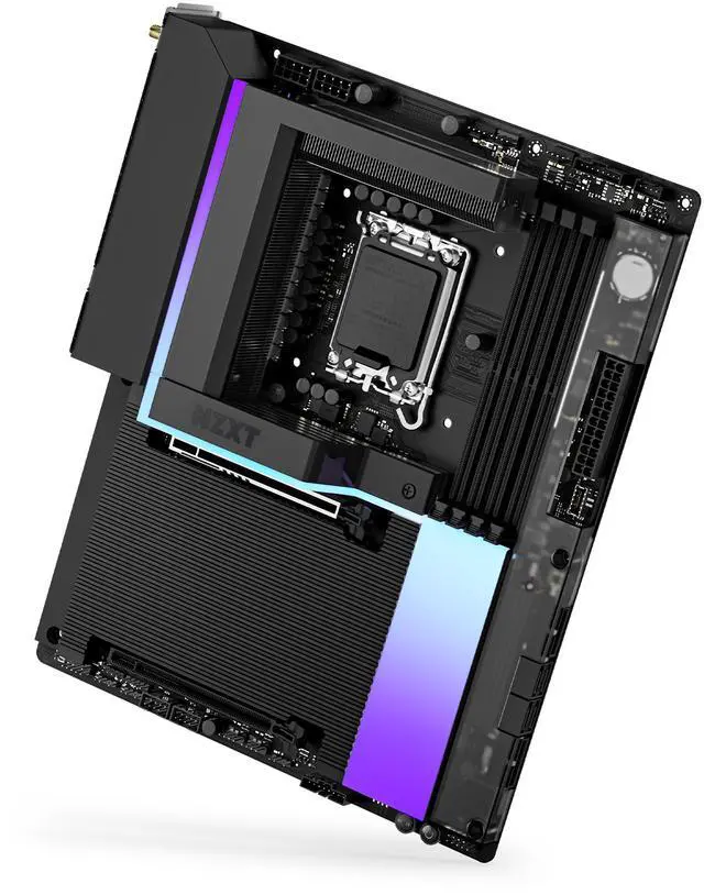 Alt view image 8 of 9 - NZXT N9 Z890 - Intel Z890 LGA 1851 ATX Gaming Motherboard for Core Ultra (Series 2) - 20+1+1, DDR5, 5x M.2, PCIe 5.0, Wi-Fi 7, 5GbE, Thunderbolt 4 - RGB, Full-Metal Cover - Black