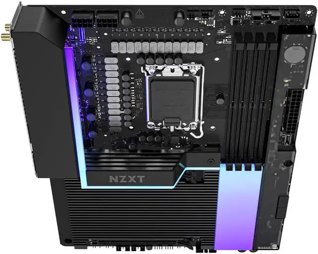 Alt view image 9 of 9 - NZXT N9 Z890 - Intel Z890 LGA 1851 ATX Gaming Motherboard for Core Ultra (Series 2) - 20+1+1, DDR5, 5x M.2, PCIe 5.0, Wi-Fi 7, 5GbE, Thunderbolt 4 - RGB, Full-Metal Cover - Black