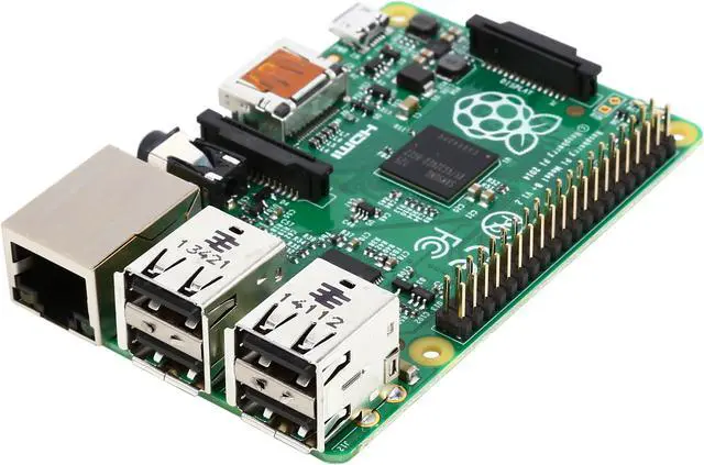 Main image of Raspberry Pi B+ With 8GB microSD Card w/ SD Adapter / NOOBS Software (83-16318)