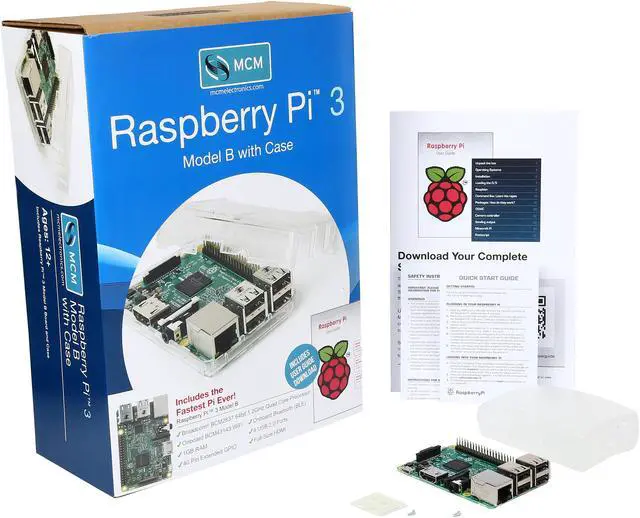 Alt view image 8 of 8 - Raspberry Pi 3 Model B With Case