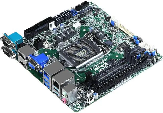 Alt view image 3 of 4 - ASRock Industrial IMB-1220-D Intel® Q470E Dual LAN TPM 2.0 Intel® SATA RAID 0/1/5/10 Triple Display LGA 1200 Mini ITX Motherboard