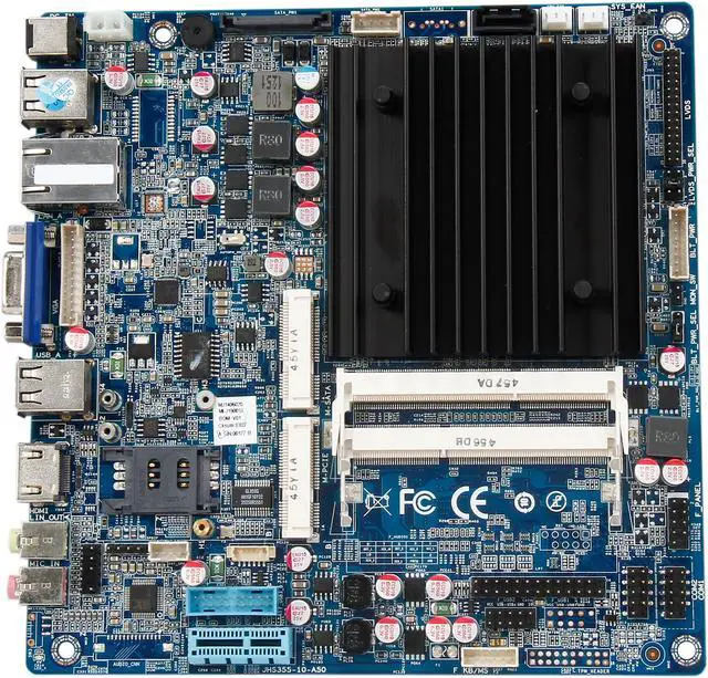 Alt view image 3 of 5 - Habey MITX-6771 ATX Intel Celeron (bay Trail) Quad Core J1900 Thin Mini-itx Embedded Board with Long Life Cycle Support