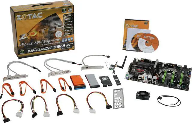 Alt view image 2 of 2 - ZOTAC NF790I-A-E LGA 775 NVIDIA nForce 790i Ultra SLI ATX Intel Motherboard