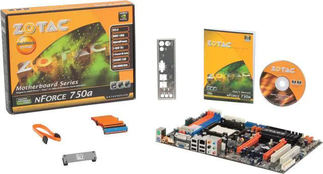 Alt view image 5 of 5 - ZOTAC NF750A-A-E AM2+/AM2 NVIDIA nForce 750a SLI HDMI ATX AMD Motherboard