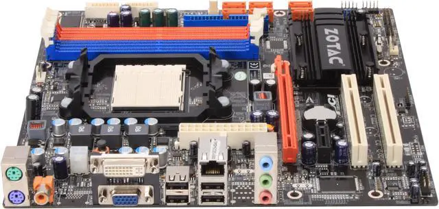 Alt view image 2 of 5 - ZOTAC GF8200-A-E AM2+/AM2 NVIDIA GeForce 8200 Micro ATX AMD Motherboard