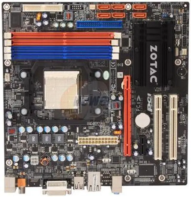 Alt view image 3 of 5 - ZOTAC GF8200-A-E AM2+/AM2 NVIDIA GeForce 8200 Micro ATX AMD Motherboard