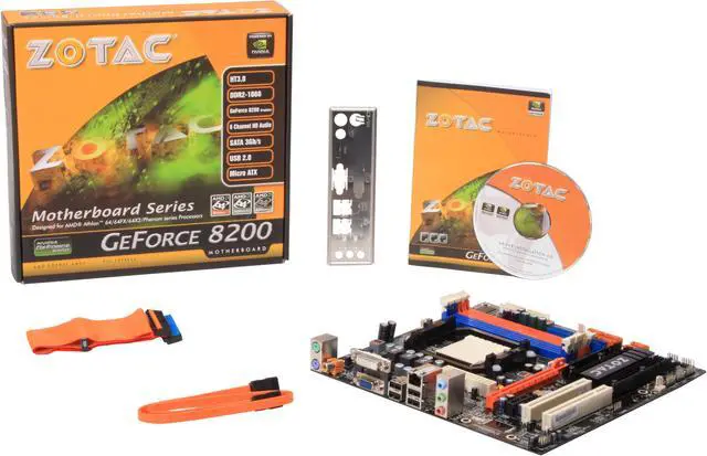 Alt view image 5 of 5 - ZOTAC GF8200-A-E AM2+/AM2 NVIDIA GeForce 8200 Micro ATX AMD Motherboard