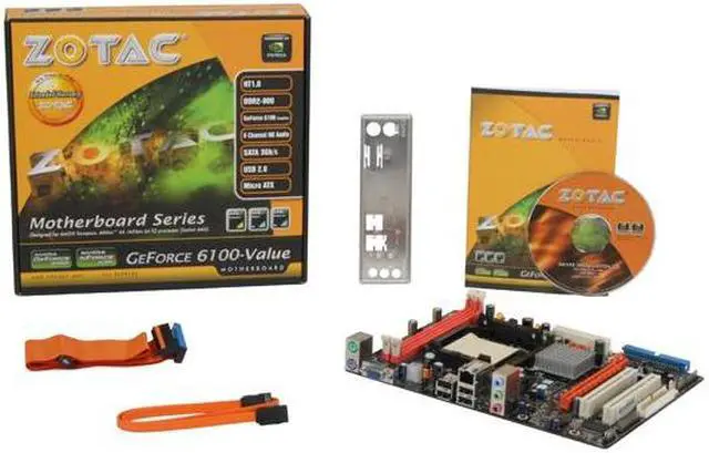 Alt view image 5 of 5 - ZOTAC GF6100-B-E AM2+ / AM2 (AM3 CPU compatible) NVIDIA GeForce 6100 Micro ATX AMD Motherboard