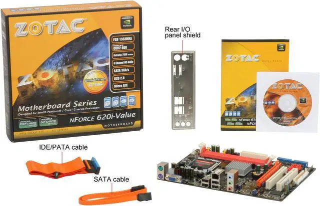 Alt view image 5 of 5 - ZOTAC NF620I-A-E NVIDIA GeForce 7050 Micro ATX Intel Motherboard