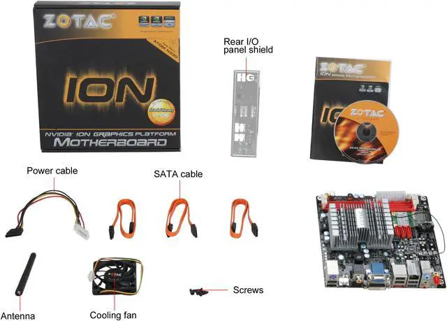 Alt view image 6 of 6 - ZOTAC IONITX-D-E Intel Atom 330 Dual Core 1.6 GHz 441 NVIDIA ION Mini ITX Motherboard / CPU Combo