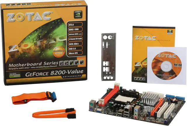 Alt view image 5 of 5 - ZOTAC GF8200-D-E AM3/AM2+ NVIDIA GeForce 8200 Micro ATX AMD Motherboard