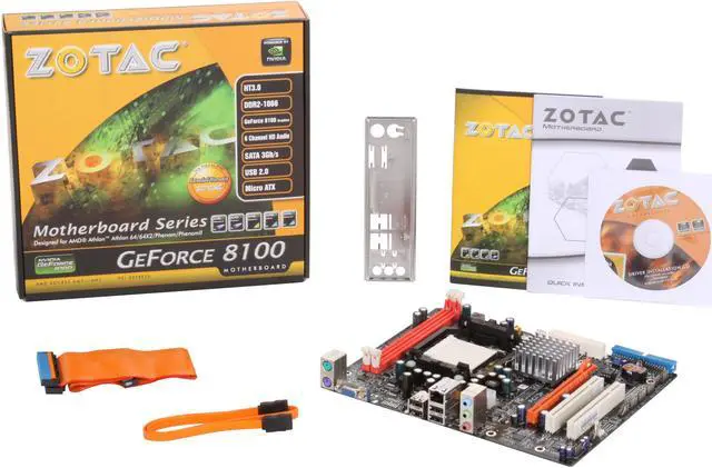 Alt view image 5 of 5 - ZOTAC GF8100-B-E AM2+/AM2 NVIDIA GeForce 8100 Micro ATX AMD Motherboard