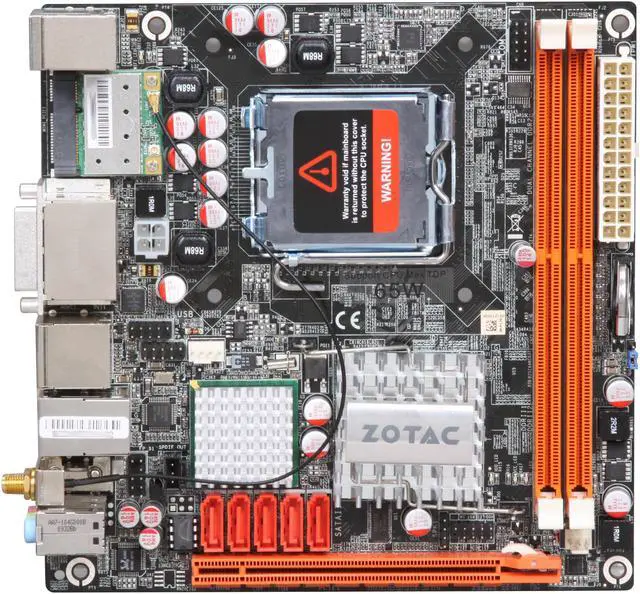 Alt view image 3 of 5 - ZOTAC G43ITX-A-E LGA 775 Intel G43 HDMI Mini ITX Intel Motherboard