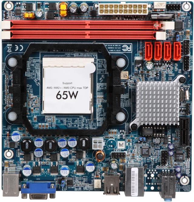 ZOTAC GF6100-E-E AM3 (up to 65 watt TDP) / AM2+ / AM2 NVIDIA nForce 430 MCP  Mini ITX AMD Motherboard