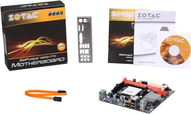 Alt view image 5 of 5 - ZOTAC GF6100-E-E AM3 (up to 65 watt TDP) / AM2+ / AM2 NVIDIA nForce 430 MCP Mini ITX AMD Motherboard