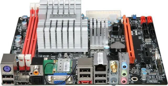 Alt view image 2 of 5 - ZOTAC NM10-B-E Intel Atom D510 (1.66GHz, Dual-Core) Intel NM10 Mini DTX Motherboard / CPU Combo