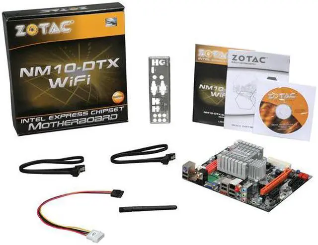 Alt view image 5 of 5 - ZOTAC NM10-B-E Intel Atom D510 (1.66GHz, Dual-Core) Intel NM10 Mini DTX Motherboard / CPU Combo