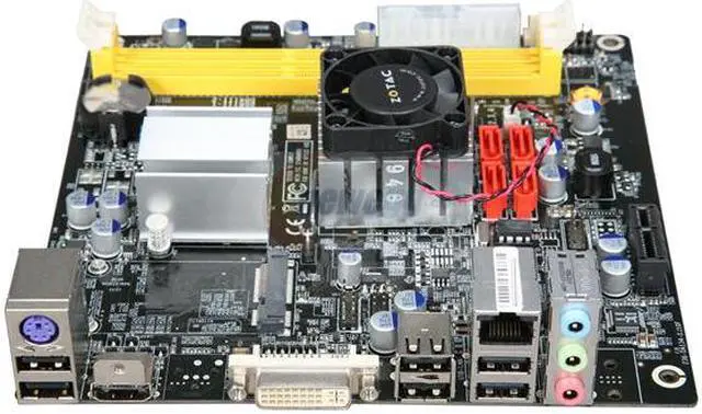 Alt view image 2 of 5 - ZOTAC IONITX-K-E Intel Atom 330 (1.6GHz, dual-core) PBGA437 NVIDIA ION Mini ITX Motherboard / CPU Combo