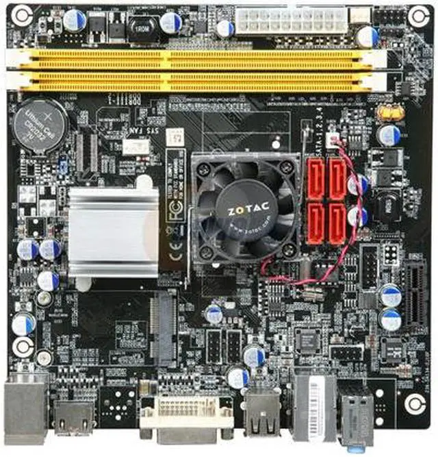 Alt view image 3 of 5 - ZOTAC IONITX-K-E Intel Atom 330 (1.6GHz, dual-core) PBGA437 NVIDIA ION Mini ITX Motherboard / CPU Combo