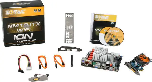 Alt view image 7 of 7 - ZOTAC NM10-A-E-ION Intel Atom D510 (1.66GHz, dual-core) BGA559 Intel NM10 Mini ITX Motherboard / CPU / VGA Combo