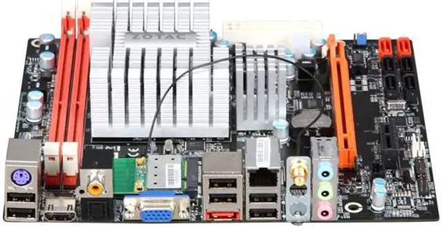 Alt view image 2 of 5 - ZOTAC NM10-B-E-ION Intel Atom D510 (1.66GHz, dual-core) BGA559 Intel NM10 Mini DTX Motherboard / CPU / VGA Combo