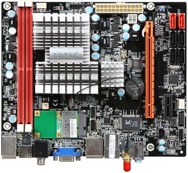 Alt view image 3 of 5 - ZOTAC NM10-B-E-ION Intel Atom D510 (1.66GHz, dual-core) BGA559 Intel NM10 Mini DTX Motherboard / CPU / VGA Combo