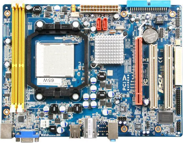 Alt view image 3 of 5 - ZOTAC GF6100-F-E AM3/AM2+/AM2 NVIDIA GeForce 6100 / nForce 430 MCP Micro ATX AMD Motherboard