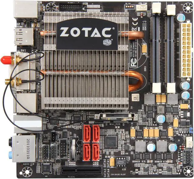 Alt view image 3 of 5 - ZOTAC FUSION350-A-E AMD E-350 APU (1.6GHz, Dual-Core) AMD Hudson M1 Mini ITX Motherboard / CPU Combo