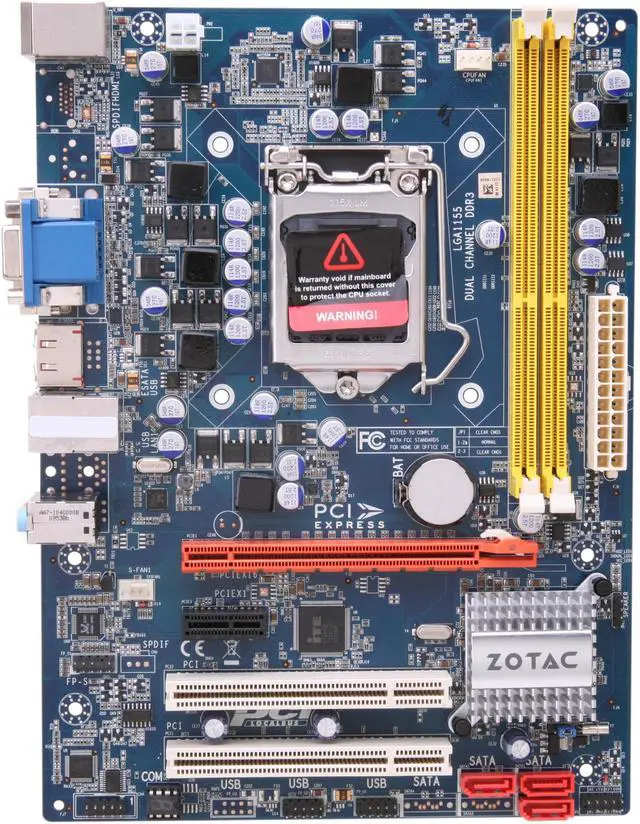 Alt view image 3 of 5 - ZOTAC H61MAT-A-E LGA 1155 Intel H61 Micro ATX Intel Motherboard