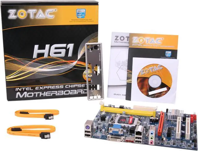 Alt view image 5 of 5 - ZOTAC H61MAT-A-E LGA 1155 Intel H61 Micro ATX Intel Motherboard