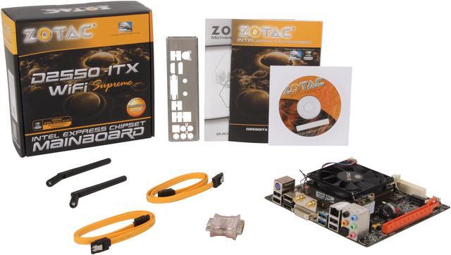 Alt view image 4 of 4 - ZOTAC D2550ITXS-A-E(D2550-ITX WiFi Supreme) Intel Atom D2550 BGA559 Intel NM10 Mini ITX Motherboard / CPU Combo