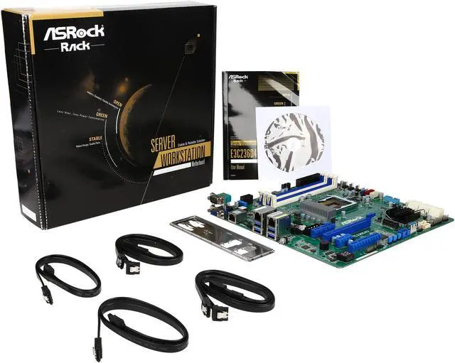 Alt view image 8 of 9 - ASRock Rack E3C236D4U Micro ATX Server Motherboard LGA1151 Intel C236