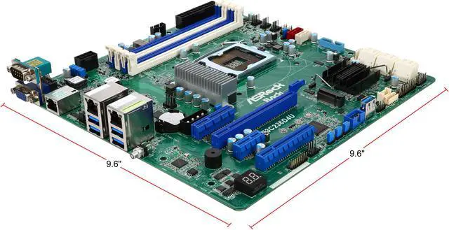 Alt view image 2 of 9 - ASRock Rack E3C236D4U Micro ATX Server Motherboard LGA1151 Intel C236