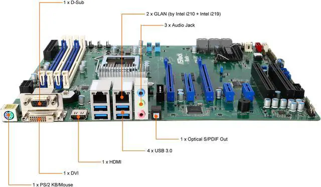 Alt view image 3 of 8 - ASRock Rack C236 WS ATX Server Motherboard LGA 1151 Intel C236