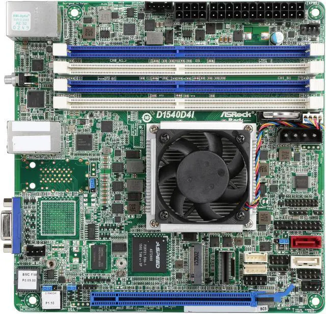 Alt view image 3 of 5 - AsRock Rack D1540D4I Mini ITX Server Motherboard Intel Xeon D1540 Processor FCBGA 1667