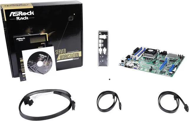Alt view image 5 of 5 - Asrock Rack D1541D4U-2O8R Server Motherboard Intel Xeon D1541 SFP DDR4 ECC DIMM
