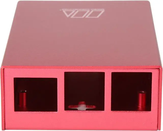 Alt view image 3 of 8 - Micro Connectors RAS-PCS03-RD Aluminum Raspberry Pi 3 Model B/B+ Case (Red)