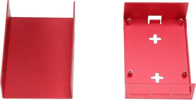 Alt view image 7 of 8 - Micro Connectors RAS-PCS03-RD Aluminum Raspberry Pi 3 Model B/B+ Case (Red)