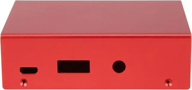 Alt view image 4 of 6 - Micro Connectors RAS-03RDPWR-PI Aluminum Raspberry Pi 3 Case for Model B/B+ with UL Approved On/Off Switch 5V/2.5A Power Adapter