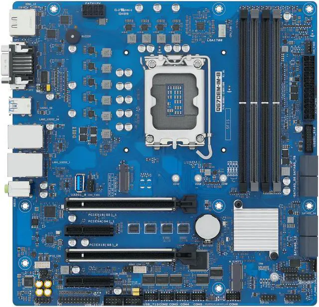 Main image of CONTEC GMB-MQ67010 Industrial Motherboard / Micro-ATX / Intel 14th Gen (Raptor Lake-S + Q670E) / 2x PCIe (x16) / 2x PCIe (x4)